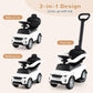 OLAKIDS Push Car for Toddlers  3 in 1 Licensed Landrover Baby Ride on Toy with Parent Control Handle Safe Guardrails  Kids Sliding Walker with Under Seat Storage Horn for Boys Girls (White)