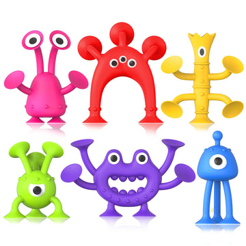 Richtim Baby Bath Toys Suction Toy: Sensory Suction Bath Toys For Toddlers, No Hole Bath Toys Suction Cup Toys, Kids Fidget Toys Window Toys For Travel Toys Gifts, Easter Basket Stuffers Egg Fillers
