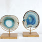 Decorative Agate Stone Slice On Metal Stand