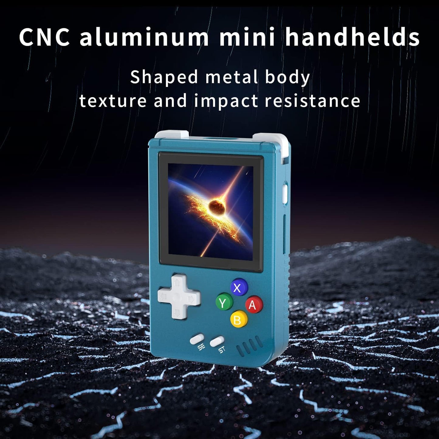 RG Nano Retro Handheld Game Console , Aluminum Alloy CNC Support Clock , Music Player Function 1.54 Inch IPS Screen 64G TF Card