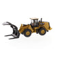 Diecast Masters CAT Caterpillar 972M Wheel Loader with Log Fork and Operator High Line Series 1/87 (HO) Scale Diecast Model 8595