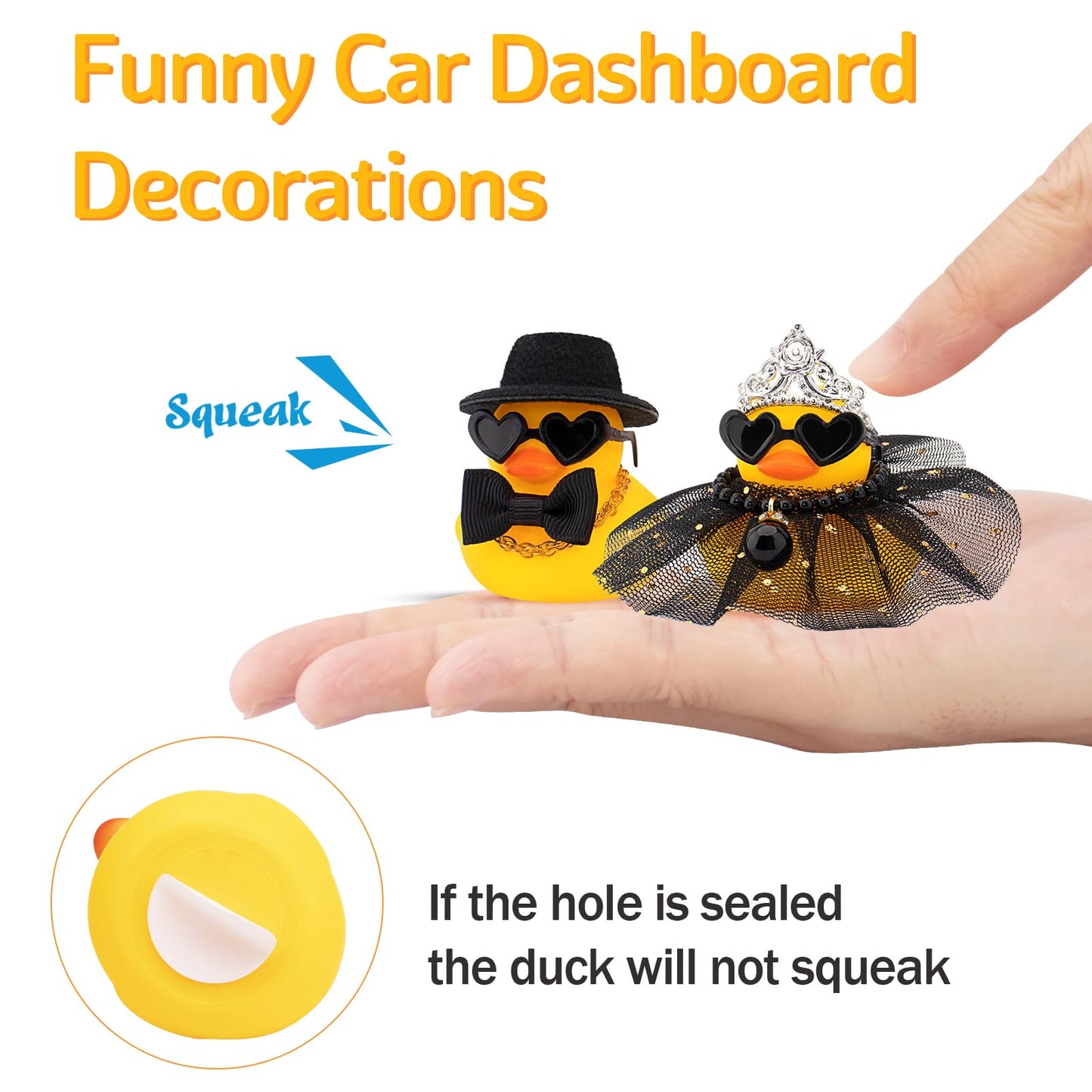 wonuu Pair Set of 2 Wedding Rubber Ducks  Bride Groom Duckies Marriage Rubber Duck Mini Couple Ducky for Ceremony Gift Souvenir Marry Blessings Elegant Heartwarming Present  Black