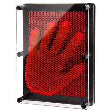 ENJSD 3D Pin Art Toy, Medium Plastic Sensory Toy for Kids, Red, Model PA-01, Ideal for Ages 3-10, Birthday Gift Fidget Toy