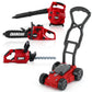 Arrowbash 4 Pcs Toy Gardening Tool Set for Kids Toy Leaf Blower Chainsaw Hedge Trimmer Push Lawn Mower Battery Play Set Christmas Birthday Party Gift for Boys Girls