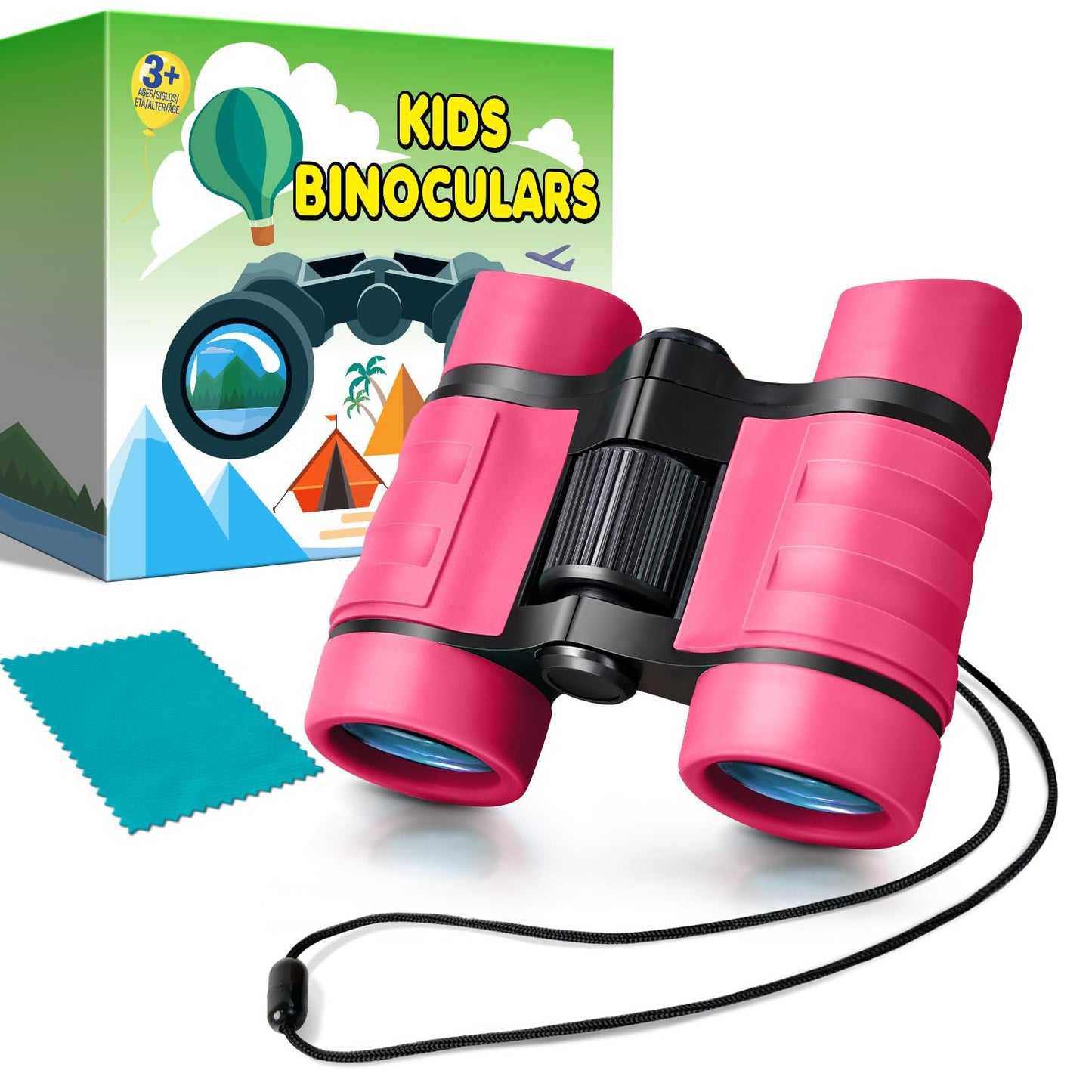 Binocular For Kids, Kids Binoculars For Ages 3-12 Boys Girls, Outdoor Gifts Toys For Kids- Perfect For Bird Watching, Camping, A