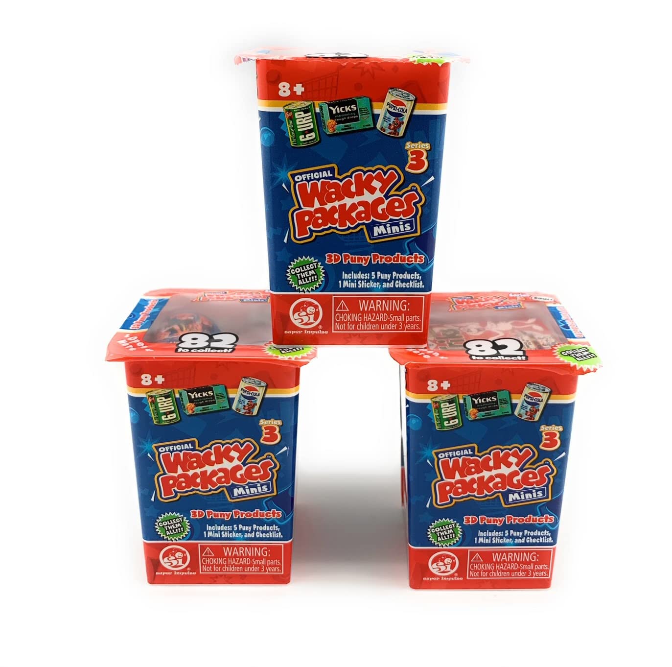 World'S Smallest Wacky Packages Minis Series 3 - 3 Pack Bundle