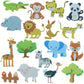 BXI 17 Pcs Zoo Animals Felt Board Story Pieces Set for Toddlers, Preschool & Kindergarten, Precut Felt Jungle Animals Figures fo