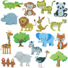 BXI 17 Pcs Zoo Animals Felt Board Story Pieces Set for Toddlers, Preschool & Kindergarten, Precut Felt Jungle Animals Figures fo