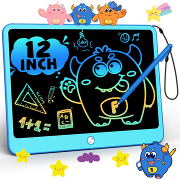 TEKFUN Kids Toys Gifts for 3+ Years Old Boys Girls Toddler, 12inch LCD Writing Tablet Erasable Drawing Tablet Writing Pads, Kids