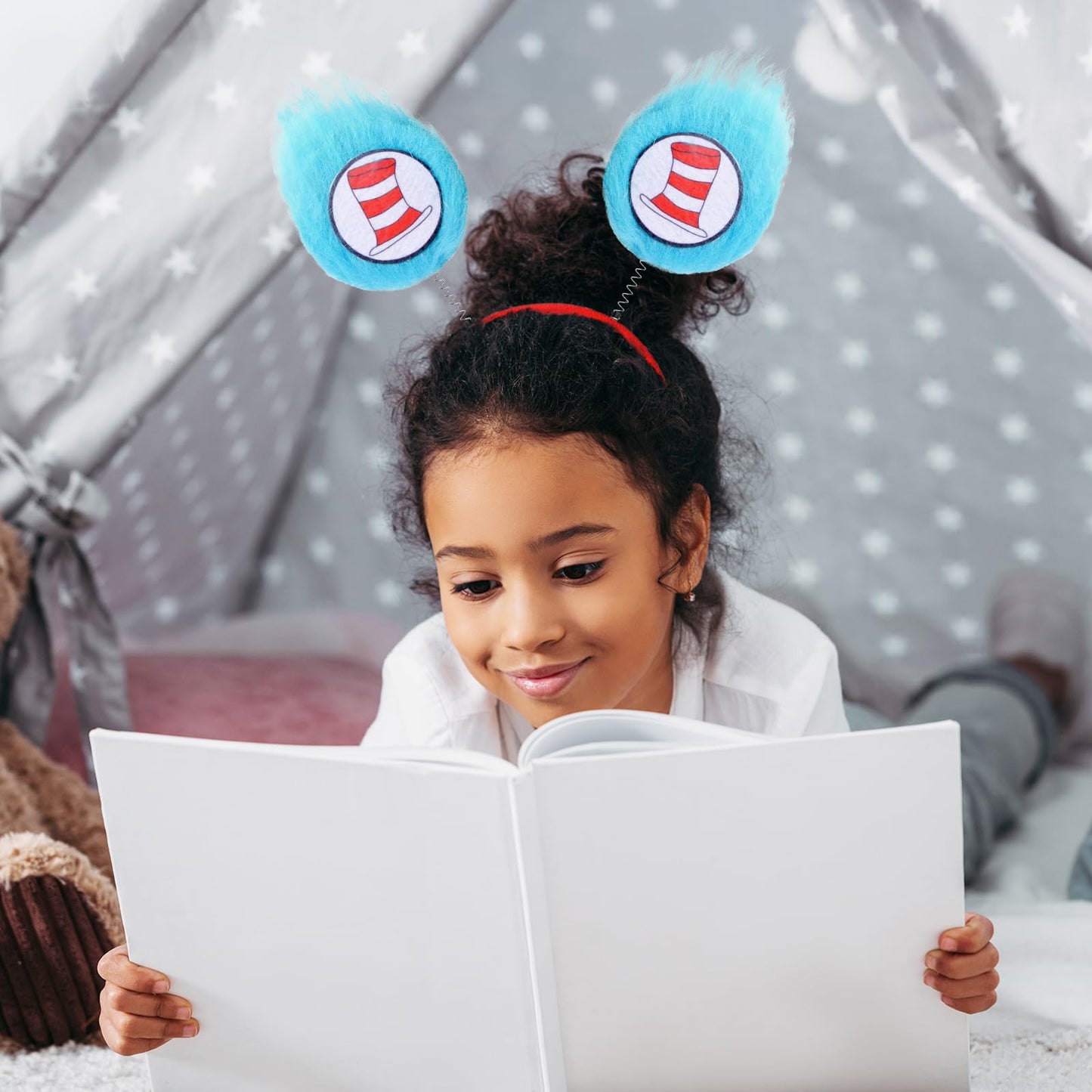 Uderwarb Dr Thing Headband One Blue Fur Headband For School Festivals Halloween Costume Party