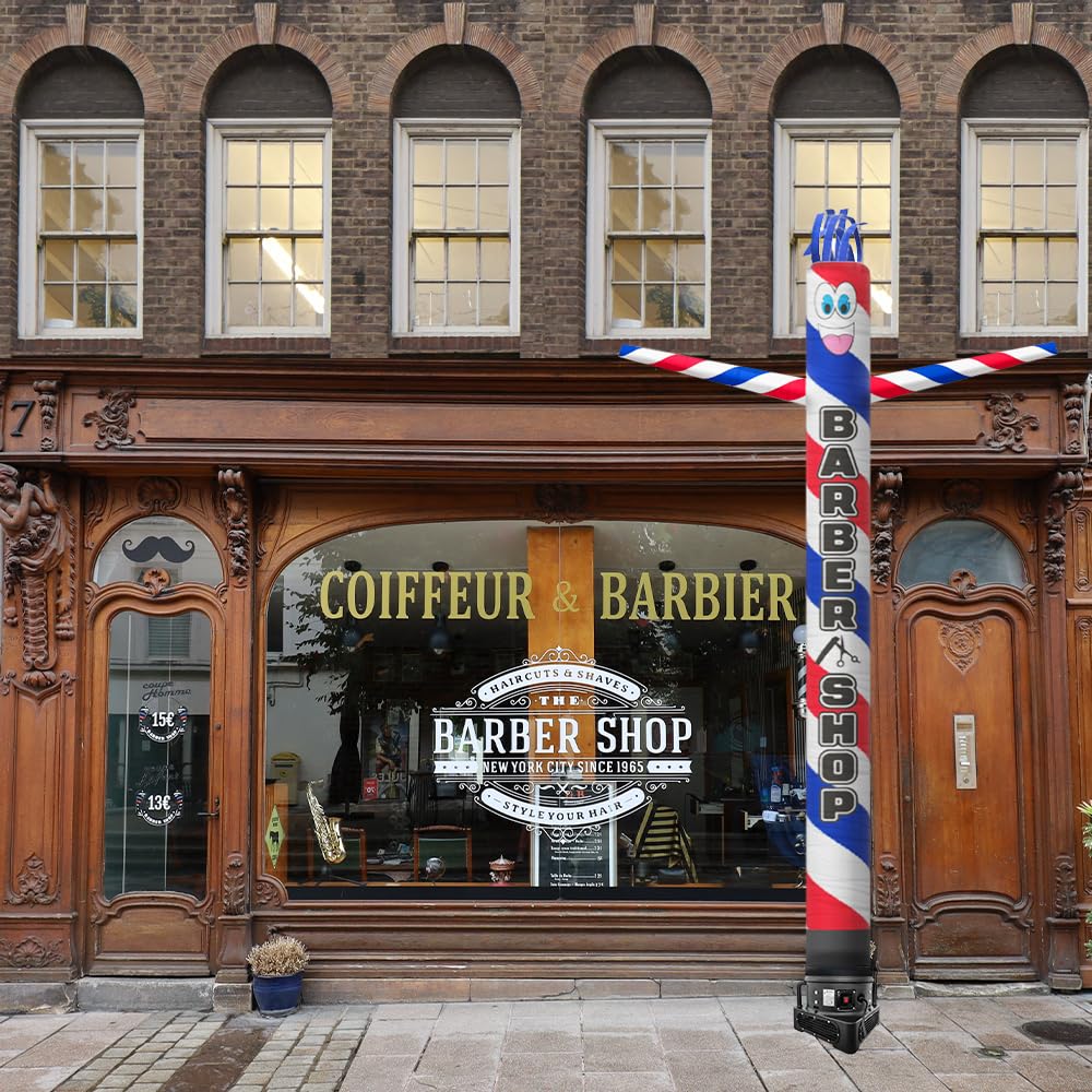 FFN 20ft Inflatable Tube Man - Barber Shop Dancer, Polyester, Replacement Tubeman (Y/W), Model 11051-F