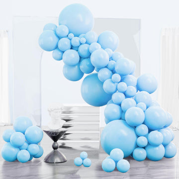 Partywoo Light Blue Balloons, 85 Pcs Matte Blue Balloons Different Sizes Pack Of 18 Inch 12 Inch 10 Inch 5 Inch Blue Balloons For Balloon Garland Balloon Arch As Birthday Party Decorations, Blue-Y4