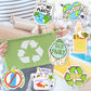 Earth Stickers Environmental Stickers Pack Waterproof Laptop Stickers For Kids Environmentalist(50 Pcs)