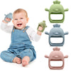 3 Pack Baby Teether Teething Toys For Babies 0-6 Months Baby Teething Toy Silicone Anti Dropping Infant Hand Teether Pacifiers W