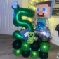 Green Number 5 Balloon 40 Inch, 5 Balloon Number, 5Th Birthday Decorations, Green Party Supplies For Boys Girls