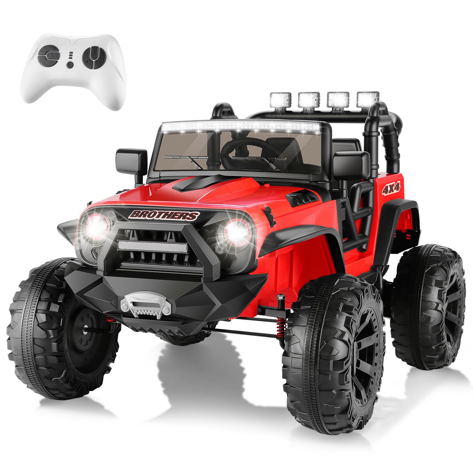 Hikole 24V 2 Seater Ride On Car - Battery Powered Electric Car With Remote Control, 9Ah Battery, Spring Suspension, Seat Belt, M