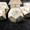 Banloga DND Dice Set,7PCS Metal Dice Set for Dungeons and Dragons,Class Icons Dice,Role Playing Board Games Accessories (Bright 