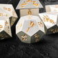 Banloga 7Pcs Metal Dice Set For Dungeons And Dragons,Class Icons Dice,Role Playing Board Games Accessories (Copper)