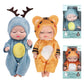 ONEST 2 Sets 4 Inch Dolls Cute Baby Doll Include 2 Pieces Baby Mini Dolls, 2 Sets Handmade Doll Clothes