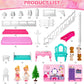 Dollhouses, Dreamhome Furniture Pink Girl Toys, 2 Stories 3 Rooms Dollshouse With 2 Princesses Slide Accessories, Toddler Playhouse Gift For For 3 4 5 6 7 8 9 10 Year Old Girls Toys