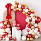 Red Number 1 Balloon 40 Inch, Big Large Foil Helium Number Balloons, Jumbo Giant Mylar Number 1 Balloons For 1St First Birthday