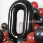 Aule 40 Inch Big Black 3 Balloon Number Large Foil Helium Number Balloons 0-9 Jumbo Giant Happy 3Rd Birthday Party Decorations F