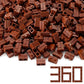 Feleph 360 Pieces 1X2 Masonry Profile Bricks Building Blocks For Wall Parts And Pieces Diverse Bulk Toy Set Compatible With Major Brands (Reddish Brown)