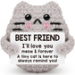 tGifGLonyi Friendship Gifts for Best Friends, Grey Spandex Decor, 2.8"x2.5"x2", Birthday & Christmas Stocking Stuffers, Model CAT003
