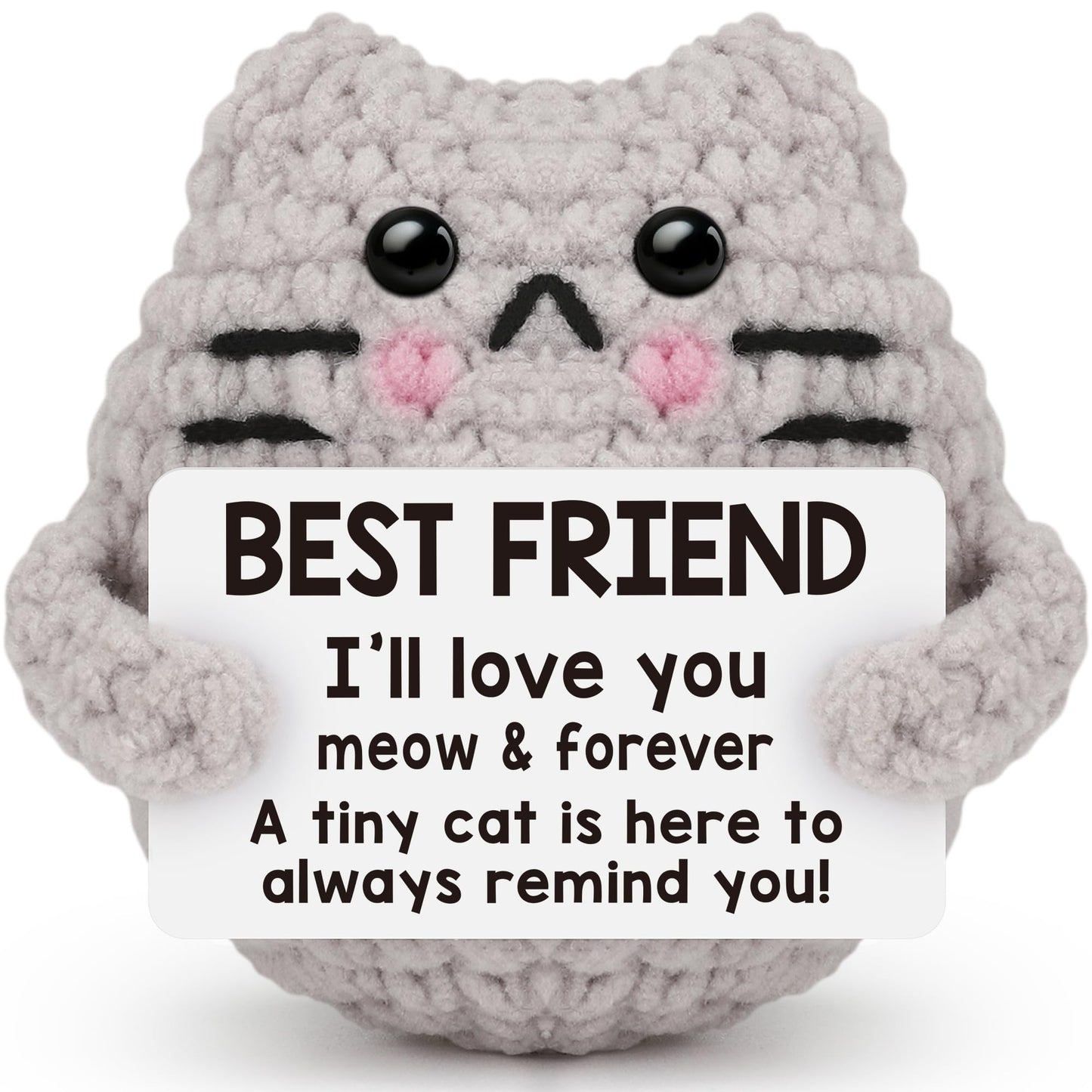 tGifGLonyi Friendship Gifts for Best Friends, Grey Spandex Decor, 2.8"x2.5"x2", Birthday & Christmas Stocking Stuffers, Model CAT003