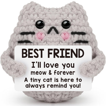 tGifGLonyi Friendship Gifts for Best Friends, Grey Spandex Decor, 2.8"x2.5"x2", Birthday & Christmas Stocking Stuffers, Model CAT003