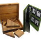 Tangram Wooden Puzzle Geometry Game, with 48 Silhouette Tangrams Challenge Booklet