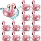 12 Pieces Inflatable Drink Holder Flamingo Drink Floats Reusable Inflatable Cute Animal Cup Coasters Pool Cup Holders For Summer