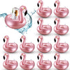 12 Pieces Inflatable Drink Holder Flamingo Drink Floats Reusable Inflatable Cute Animal Cup Coasters Pool Cup Holders For Summer