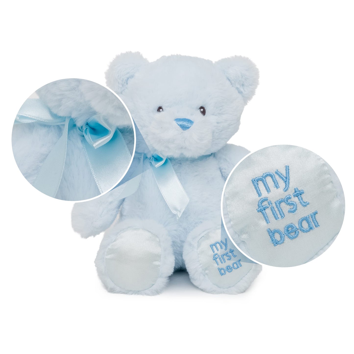 Jolitee My First Bear Stuffed Animal - Blue Plush Bear 10''