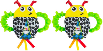 LAMAZE Bitty Bite Bug Rattle 4.5 Inch (Pack of 2)
