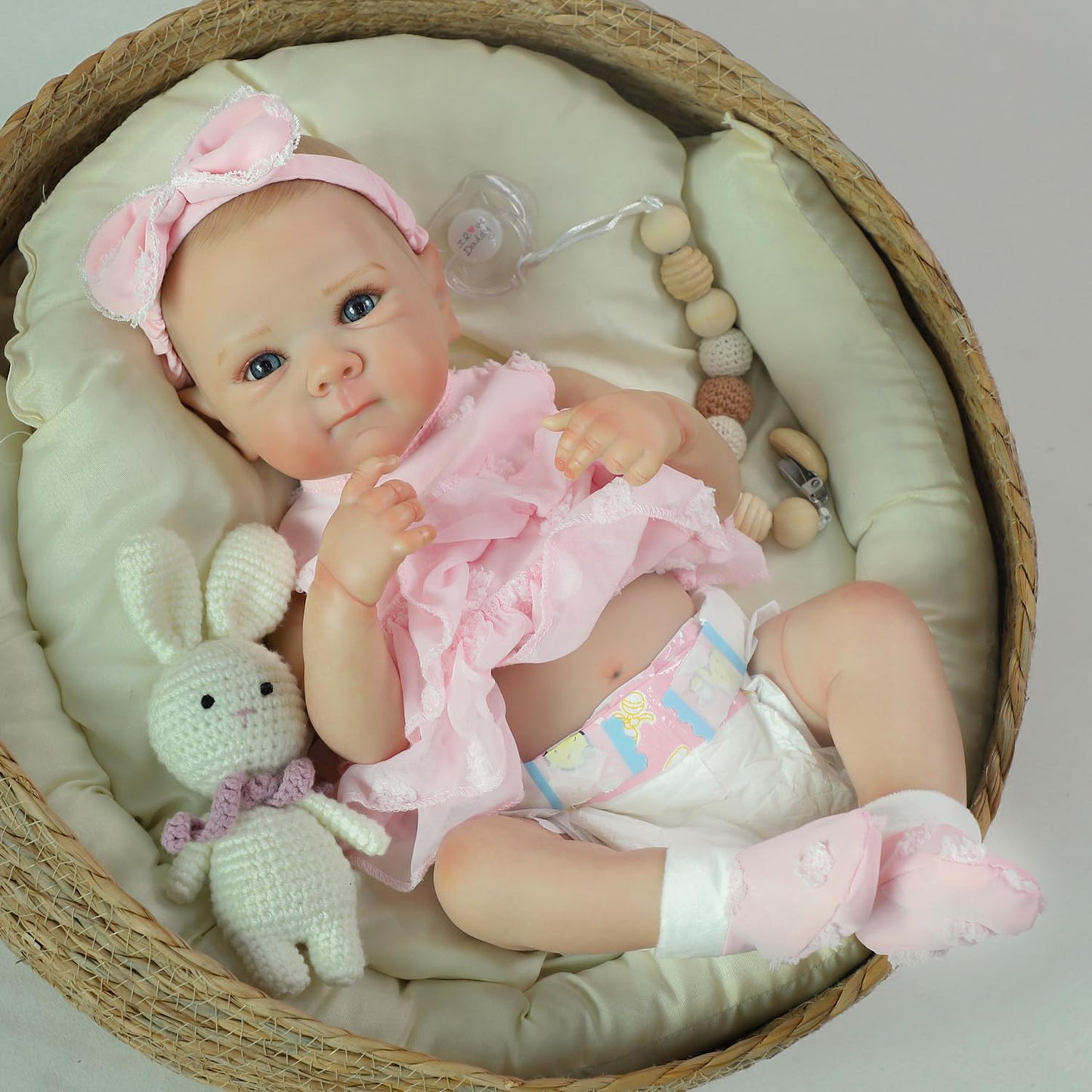 Ksbd Lifelike Reborn Baby Dolls - 20 Inch Cute Realistic Silicone Baby Girl Doll