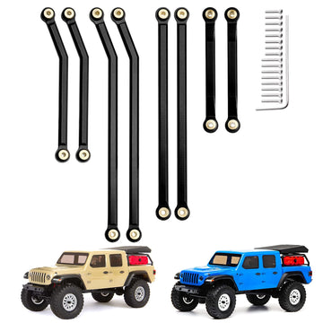Gohobby High Clearance Front Links Set For Axial Scx24 Gladiator Axi00005, 8Pcs (Blue)