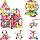 Pihura 64Piece Magnetic Building Set | Colorful Magnet Rods And Balls | Creative Stacking And Construction Toy | Interactive 3D