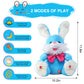 Miaodam Bunny Stuffed Animal, Children Songs & Lullabies Peek-A Boo Toys Repeats What You Say With Floppy Ears, Singing Stuffed Animals Birthday Gifts 6 7 8 9 10 12 Month 1 Year Old Boy Girl
