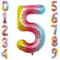 Goer Gold Foil Balloons Number 5,Huge Number Balloons For 5Th 15Th 25Th 35Th 45Th Birthday Party Supplies Anniversary Decorations (3 Pcs,42 Inch,32 Inch,16Inch)