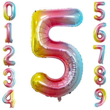 Goer Gold Foil Balloons Number 5,Huge Number Balloons For 5Th 15Th 25Th 35Th 45Th Birthday Party Supplies Anniversary Decorations (3 Pcs,42 Inch,32 Inch,16Inch)