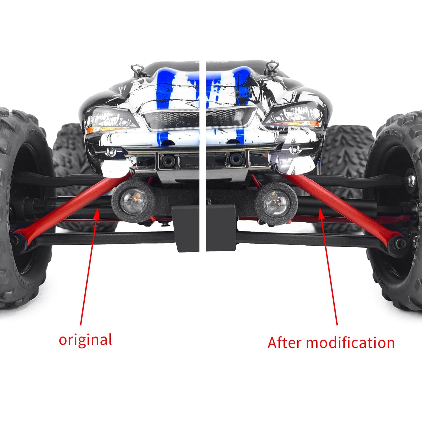 Que-T 2Pcs Hard Steel Drive Shafts Cvd Universal Front And Rear For 1/16 Trx E-Revo Summit Rc Upgrade Parts