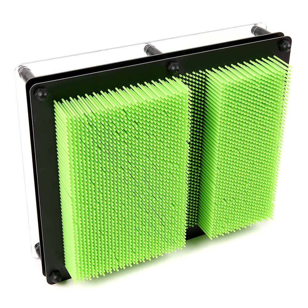 E-Firstfeeling 3D Pin Art Toy Extra Large 10' X 8' Pin Art Board Pin Impression Sculpture Toy For Kids Adults Hand Mold Board Toy - Green