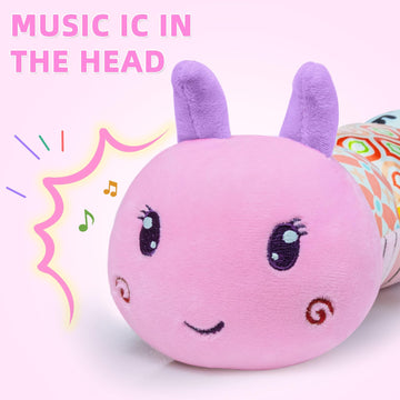 Baby Infant Musical Toy Soft Stuffed Animal Toy With Multi Textures,Rattle,Crinkle,Newborn Baby Toy For 0 3 6 9 12 Months Girls