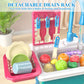 Smartchef Play Kitchen Sink Toys, Blue Electric Dishwasher Playing Toy With Running Water, Play Food & Tableware Accessories, Ki