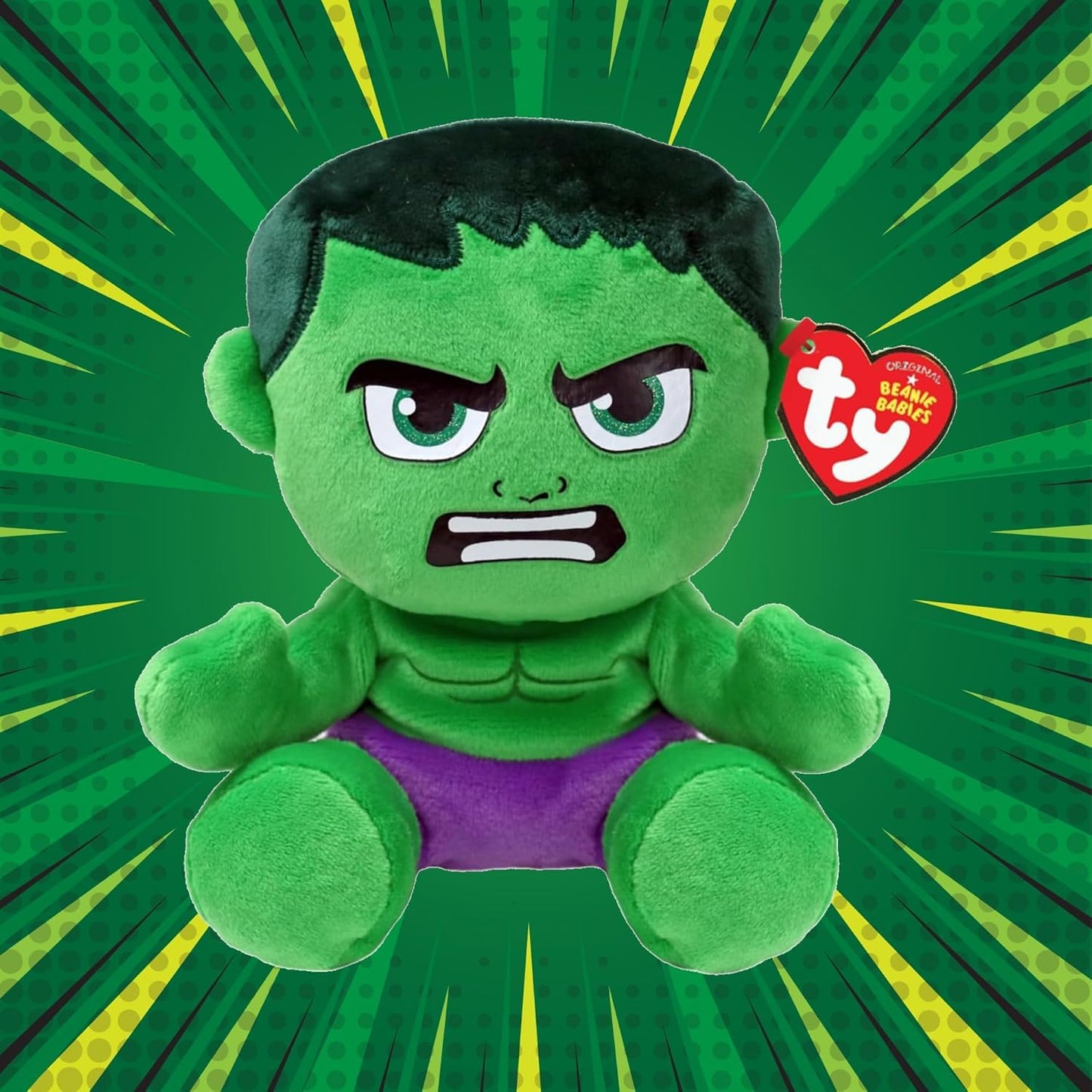 Ty Beanie Babies Hulk (Soft Body) - 6', Green