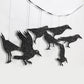 Glitter Black Crow Cage Decorations For Gothic Halloween Tree Hanging Decorations Raven Bird And Cage Banner Garland Centerpiece