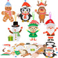 Fennoral 12 Pack Christmas Crafts For Kids Christmas Foam Stickers With Snowman Penguin Santa Claus Elf Gingerbread Man Reindeer