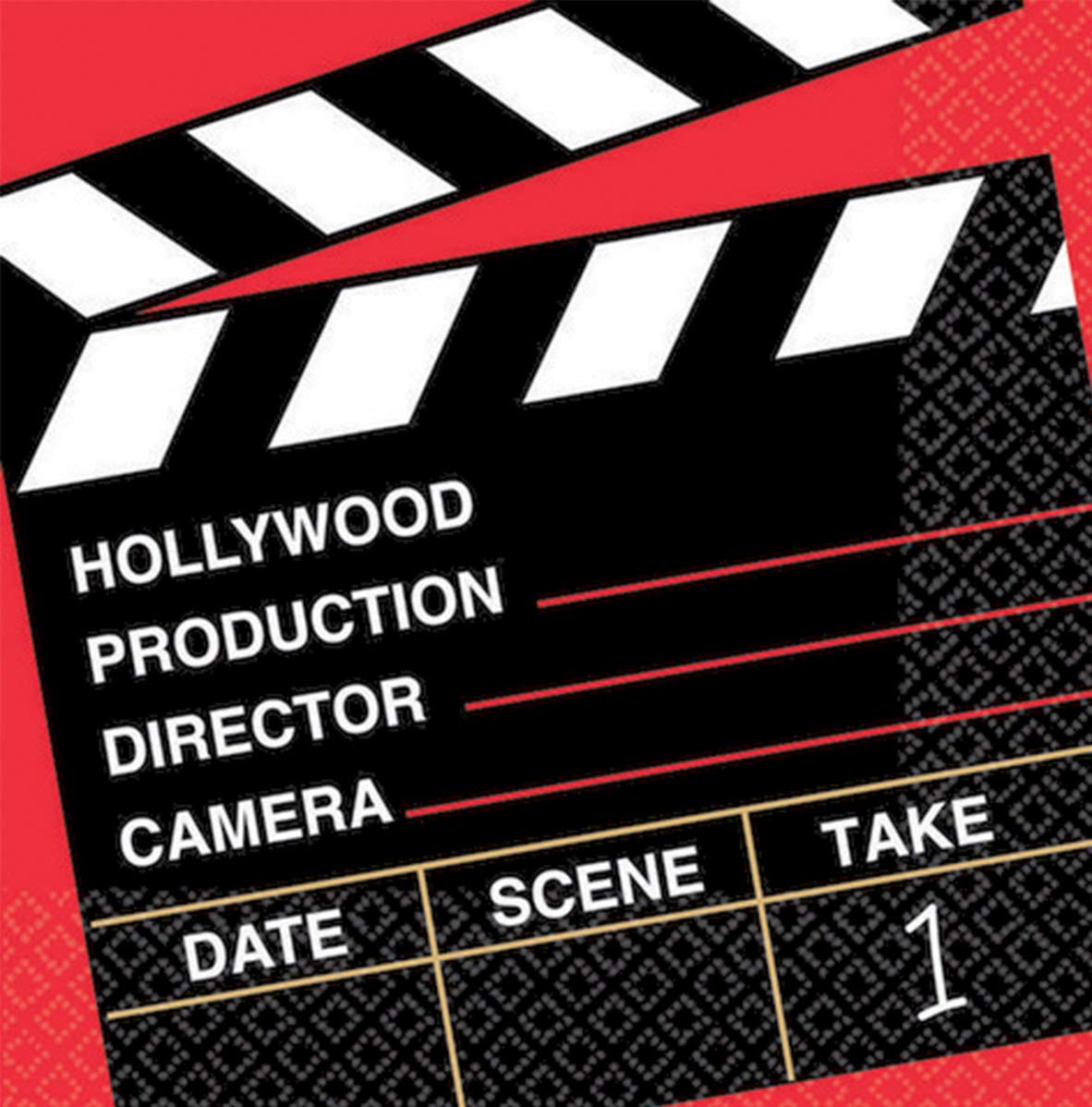 Amscan Directors Cut Party Napkins - 6 1/2 x 6 1/2 | Multi-color | Pack of 36