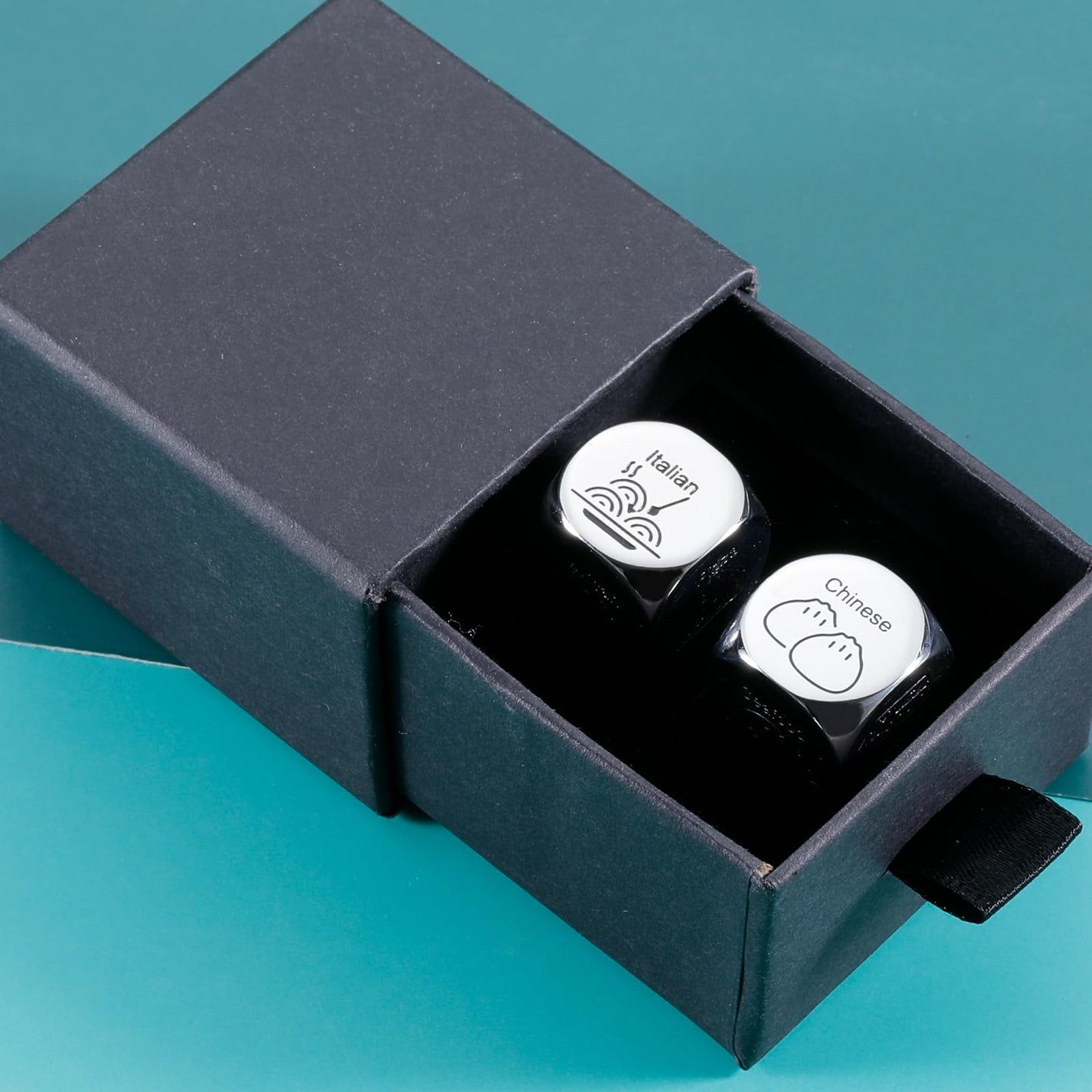 2 PCS Food Decision Dice Easter Basket Stuffers Anniversary Date Night Gifts for Men Valentines Day Gifts for Him Her for Husban